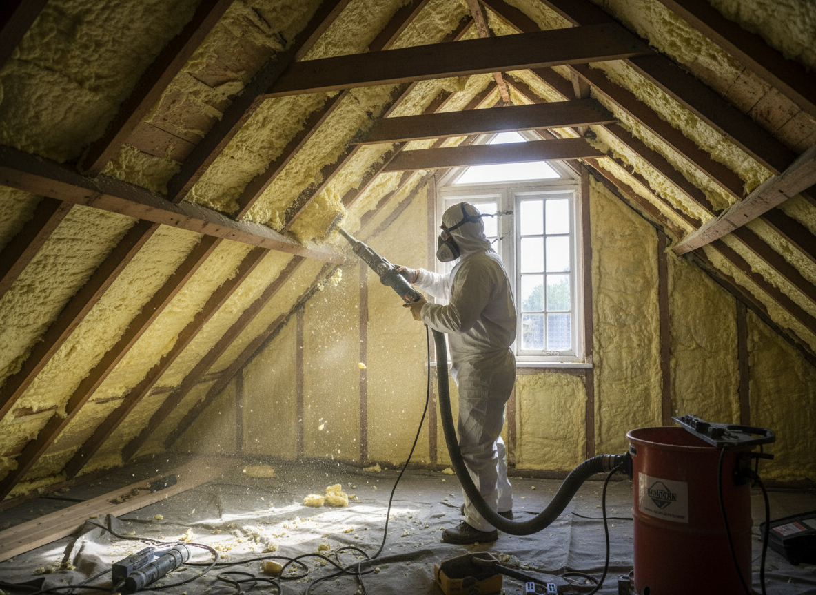 Spray Foam Removal work by CleanEdge Experts in Cheltenham, Gloucestershire