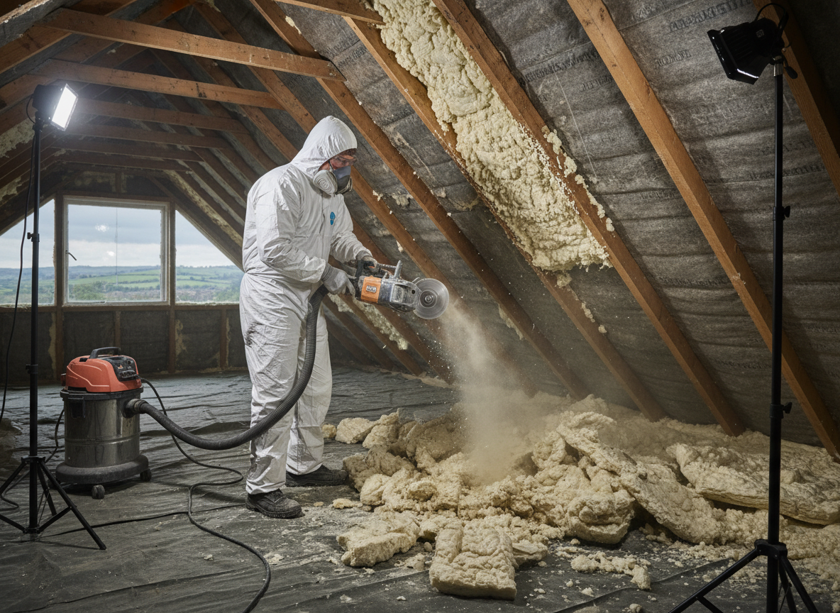 loft spray foam removal in Cheltenham
